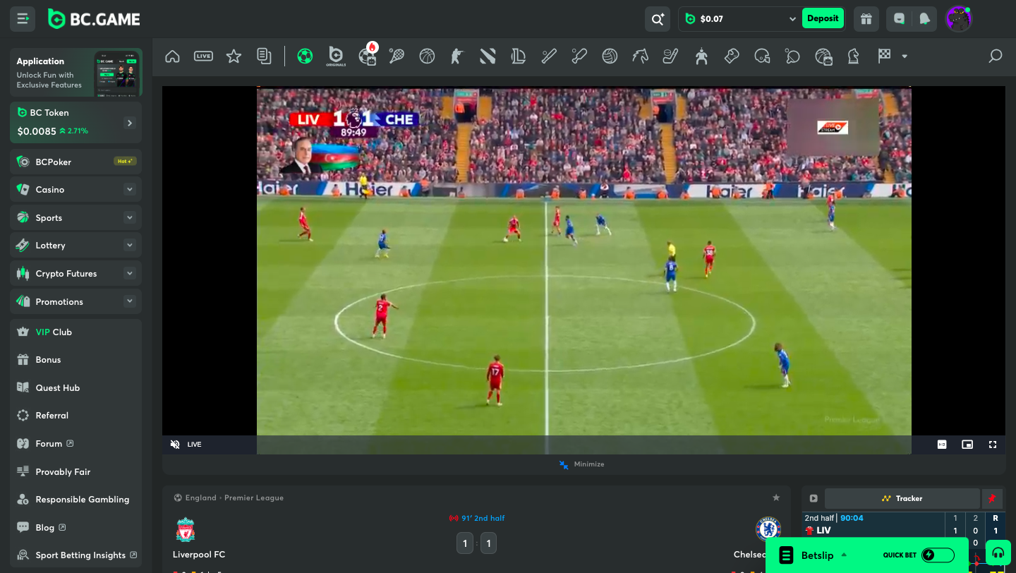 Live Streaming on BC.GAME